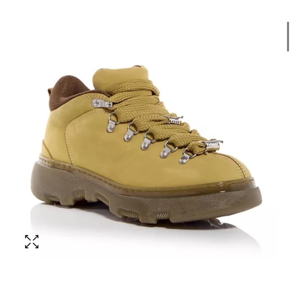 BURBERRY Men's "Trek" Manilla Tan Leather Hiking Walking‎ Boots, sz 44